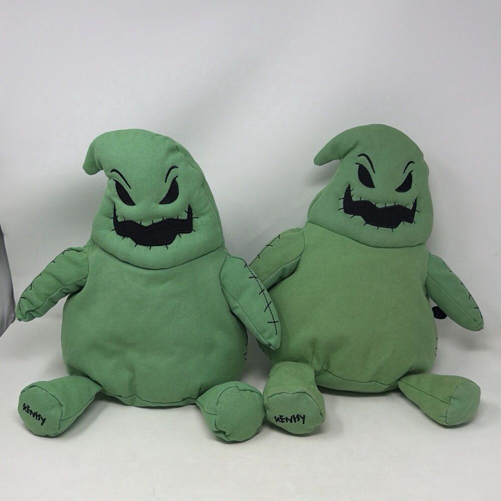 HTF Oogie Boogie Plush Lot Of 2 Disney Nightmare Before Christmas Green Dolls